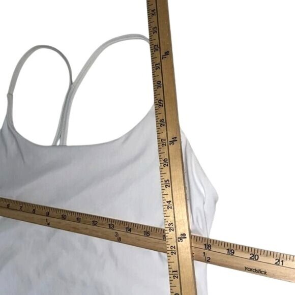 Womens 2X White Romper Dress With Built-In Shorts & Side Pockets Nylon Elastane - Picture 7 of 7